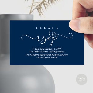 Convite Romântico para Casamento RSVP, via Web