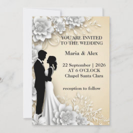 ✨ Convite Romântico Para Celebração de Casamento ✨