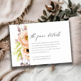 CONVITE ROMÂNTICO, PURPER, INFORMAÇÃO FLORAL AZUL