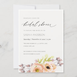 CONVITE ROMÂNTICO, ROSA, CHÁ DE PANELA FLORAL AZUL