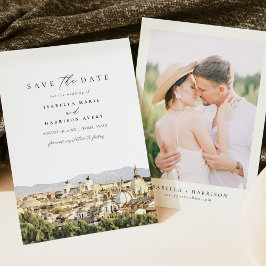 Convite ROME Itália Skyline Destino Salvar a Data