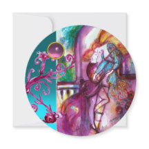 ROMEO E JULIET/Teal Pink Damask Suavimentos Florai