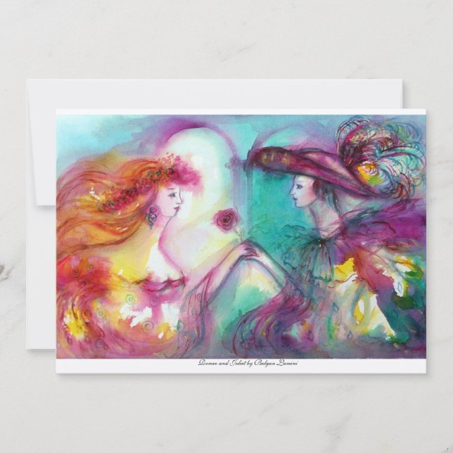 Convite ROMEO E JULIETA  Amantes Românticos (Frente)