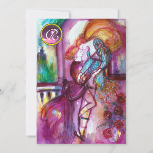 Convite ROMEO E JULIETA Azul-Azul-Azul-Azul-Azul-Damasco-A