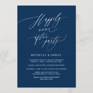 Convite Rompante Azul Marinho, Casamento às Pressas