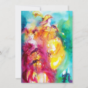 Convite RONDO IN LAGOON, Doce 16 Mascarada