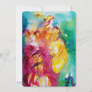 Convite RONDO IN LAGOON, Doce 16 Mascarada