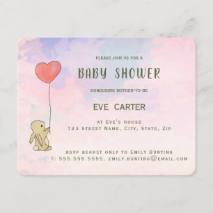 Convite Roo Bunny - Balão do Coração