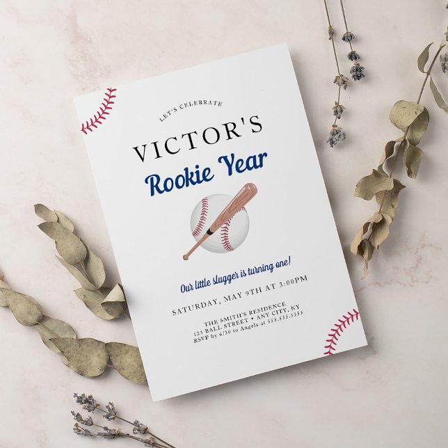 Convite Rookie do Ano do Partido do primeiro aniversario B (Criador carregado)