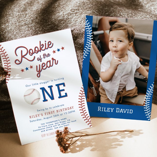 Convite Rookie do Ano Primeiro Aniversário do Beisebol (Criador carregado)