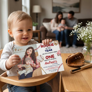 Convite Rookie Do Ano Que O Beisebol Teve primeiro anivers