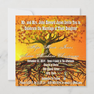 Convite Roots of Love Square Wedding Invitation