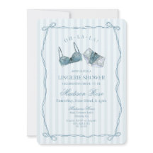 Ropa Íntima Azul de Renda para Chá de Lingerie