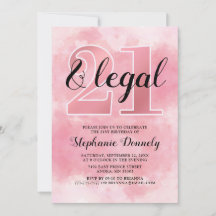 convite rosa 21 e legal