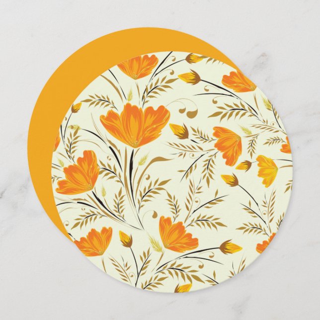 Convite Rosa amarela (Frente/Verso)