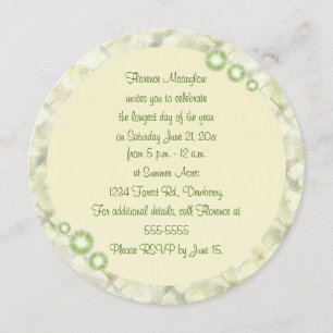 Convite Rosa Amarela em Brambles Solstício de Verão Lith