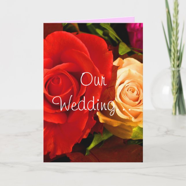 Convite Rosa Amarela Vermelha (Frente)