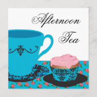 Rosa azul tarde chá