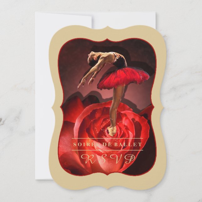 Convite Rosa Ballerina - Placa RSVP (Frente)