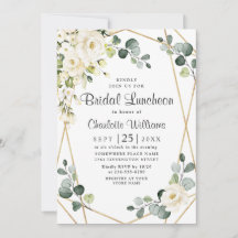 Rosa Branca Eucalyptus Greenery Bridal Luncheon