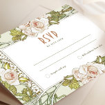 Convite Rosa Casamento RSVP Inserir Vintage Art Nouveau Mu<br><div class="desc">Cartão RSVP do Casamento vintage Art Nouveau, de Alphonse Mucha, num design floral, romântico e caprichoso. Os florescimentos vitorianos complementam os tipos clássicos de arte deco fonts. Introduza as suas informações personalizadas e está concluído. Se você quiser mudar o design, simplesmente clique no botão azul "Personalizar". Muito obrigado por considerar...</div>