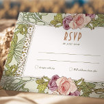 Convite Rosa Casamento RSVP Inserir Vintage Art Nouveau Mu<br><div class="desc">Cartão RSVP do Casamento vintage Art Nouveau, de Alphonse Mucha, num design floral, romântico e caprichoso. Os florescimentos vitorianos complementam os tipos clássicos de arte deco fonts. Introduza as suas informações personalizadas e está concluído. Se você quiser mudar o design, simplesmente clique no botão azul "Personalizar". Muito obrigado por considerar...</div>