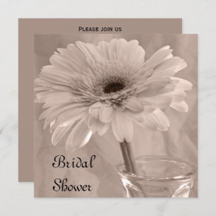 Convite Rosa claro de margarida pintada