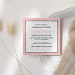 Convite Rosa claro do Bat Mitzvah e prata<br><div class="desc">Este convite do Bat Mitzvah de tendência apresenta brilho falso cintilante em camadas sobre um fundo de cor sólida. Use o formulário modelo para adicionar suas próprias informações. A Ferramenta Design pode ser usada para alterar o estilo,  a cor e o layout da fonte.</div>