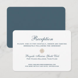 Convite Rosa Clássico Náutico | RECEPÇÃO DE CASAMENTO