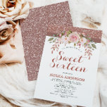 Convite Rosa, cor-de-rosa, brilhante, dezesseis<br><div class="desc">Celebre seu dia especial com nosso Rosa,  Glitter Cor-de-Rosa Dourada,  Doze Convites. Personalize com suas informações de partido para criar um convite gentil que sua família e amigos certamente amarão.</div>