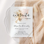 Convite Rosa Cuarenta y Fabulosa Cumpleaños<br><div class="desc">Esta invitación de 40 cumpleaños apresenta um un salpicón de acuarela rosa y dorado, junto com a combinación de fuentes modernas y elegantes. Con sus vibraciones fede, es perfecta para una moderna y elegante. Necesitas una para una edad diferente? Sem problemas de feno, se puede personhaciendo clic en el botón...</div>