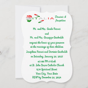 Convite rosa da bandeira italiana Itália