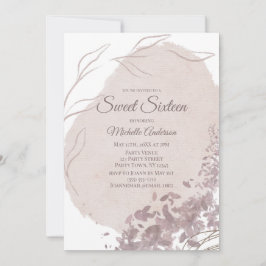 Convite Rosa de Água Doce Moderno 16