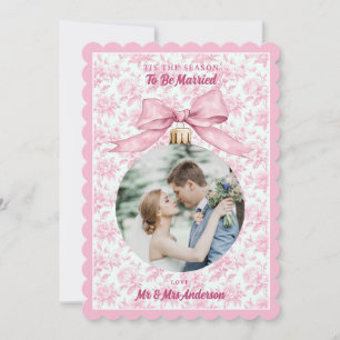 Convite Rosa de algodão rosa para se casar no Natal