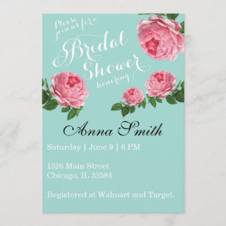 Convite Rosa de Botânica Chique de de de Vintage