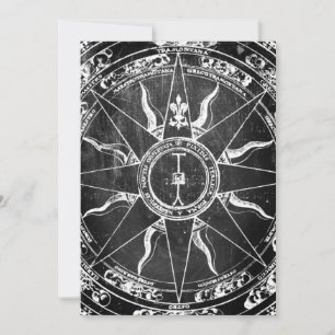 Convite Rosa de Compass Antigo