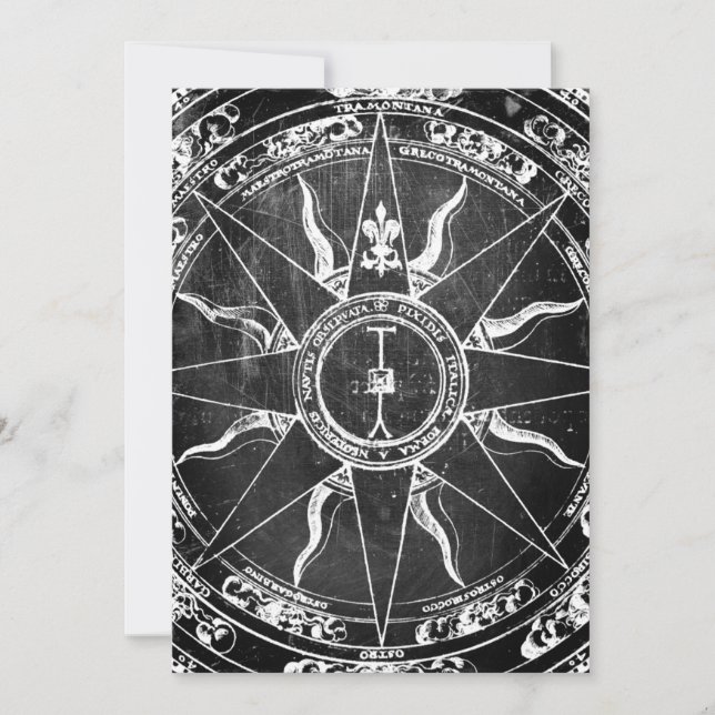 Convite Rosa de Compass Antigo (Frente)