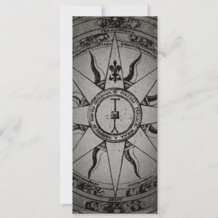 Convite Rosa de Compass Antigo