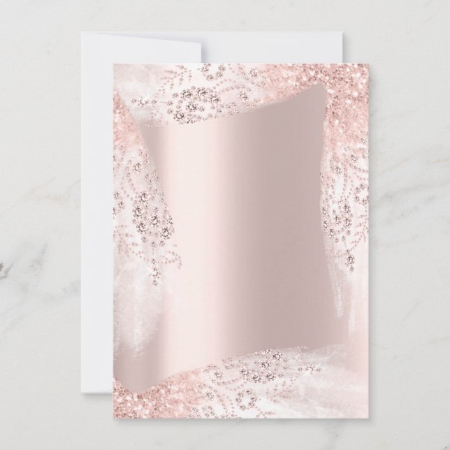 Convite Rosa de de vestir do Chá de panela 16 doce (Frente)