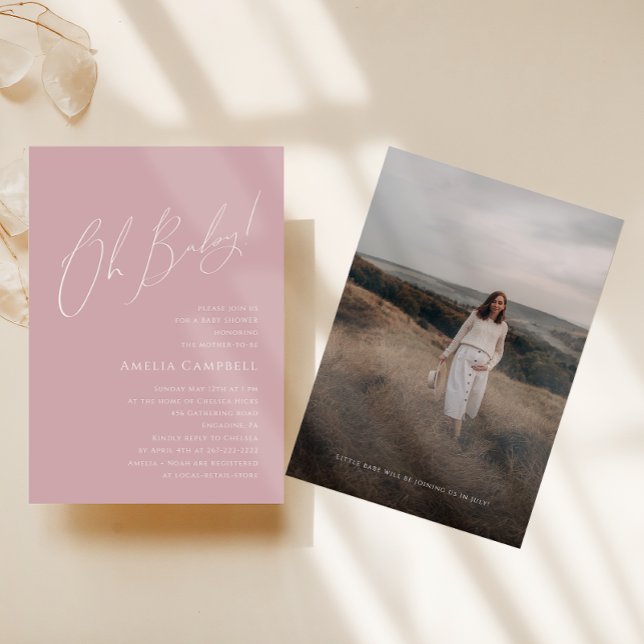 Convite Rosa de gordinho! Chá de fraldas de fotos (Criador carregado)