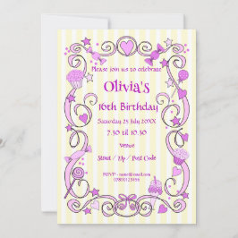 Convite Rosa De Jovem De Noite