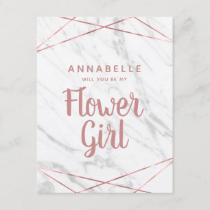 Convite Rosa De Mármore Branco Dourado Você Será Minha Men