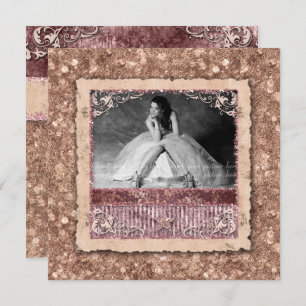 Convite Rosa de Natal do Valedictorian Formando Estrela Do