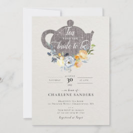 Convite Rosa de Pêssego e Chá de Névoa Floral