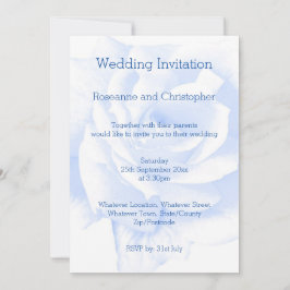 Convite rosa Design Azul De Casamento Colorido