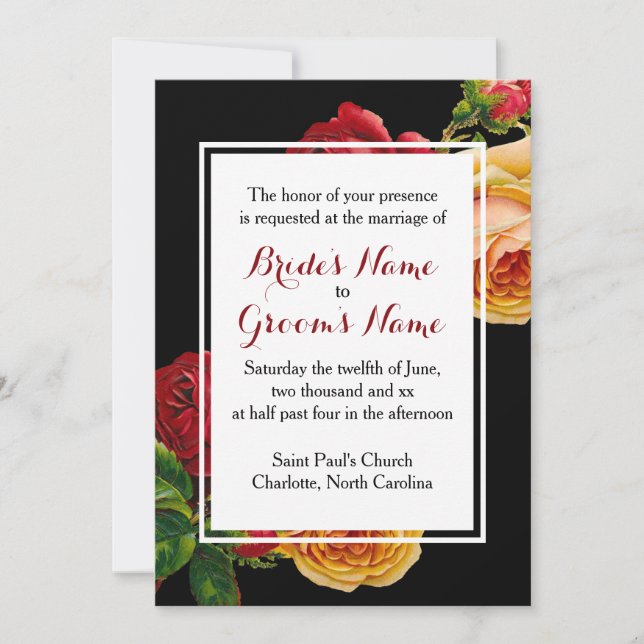 Convite Rosa do Casamento Romântico Boêmico Personalizado (Frente)