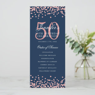 Convite rosa do Programa de 50º aniversário U Marinho Dour