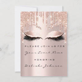 Convite Rosa Doce 16º Colírio Colírio Maquiagem Bridal