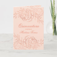 Rosa Dourada e Rosa Bege Floral Quinceanera Elegan