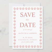 Rosa Dourada Glitter Paw Imprimir Casamento Salvar